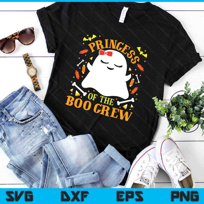 Princess Boo Crew Ghost Matching Family Cute Girls Halloween SVG PNG Digital Printable Files