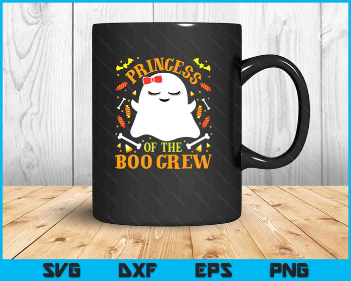 Princess Boo Crew Ghost Matching Family Cute Girls Halloween SVG PNG Digital Printable Files