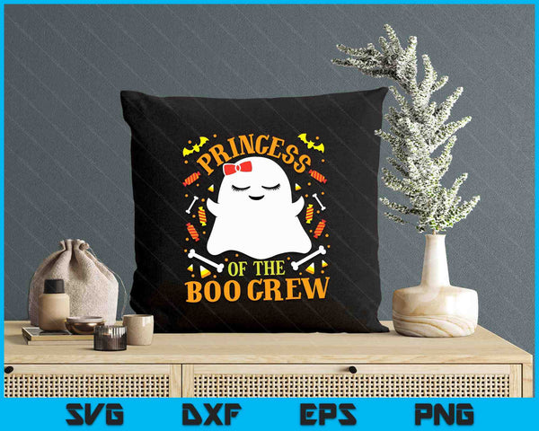 Princess Boo Crew Ghost Matching Family Cute Girls Halloween SVG PNG Digital Printable Files