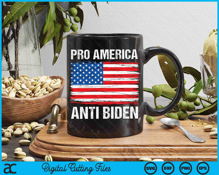 Pro America Anti Biden Vintage Retro Patriot US Flag SVG PNG Digital Cutting Files