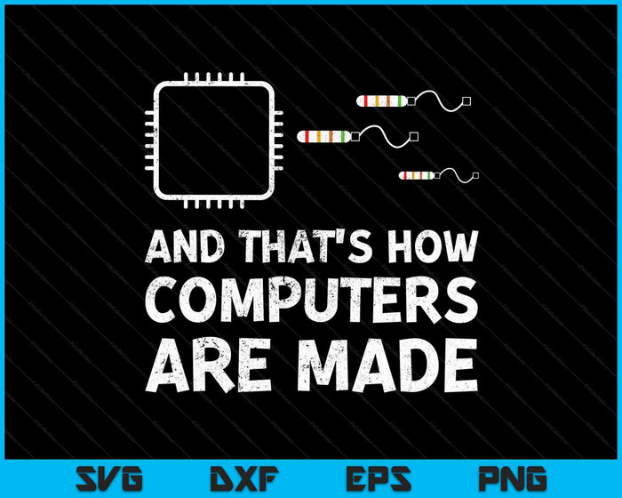 Desarrollador programador Así es como se fabrican las computadoras SVG PNG Cortando archivos imprimibles