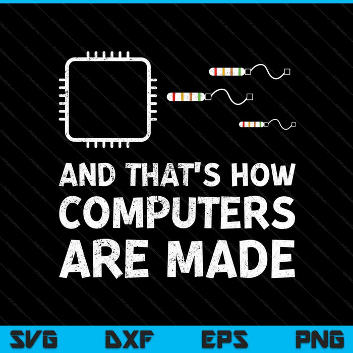 Desarrollador programador Así es como se fabrican las computadoras SVG PNG Cortando archivos imprimibles