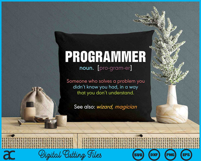 Programming Computer Geek Definition SVG PNG Digital Cutting Files