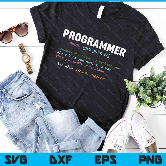 Programming Funny Computer Geek Gift Definition Programmer SVG PNG Digital Cutting Files