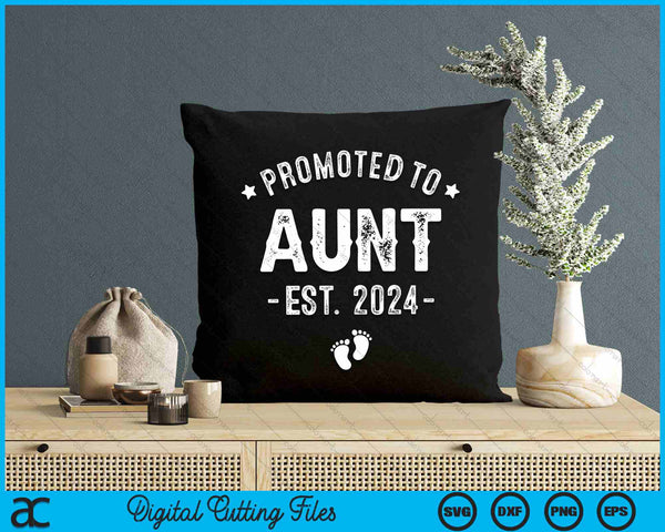 Promoted To Aunt 2024 Soon To Be First Time Aunty SVG PNG Digital Cutting Files
