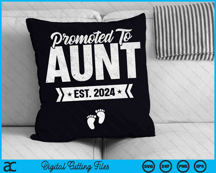 Promoted To Aunt Est. 2024 New Aunt SVG PNG Digital Cutting Files