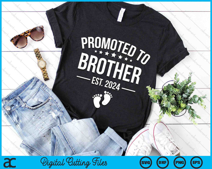 Promoted To Brother 2024 Funny 1st Time Brother SVG PNG Digital Cutting Files