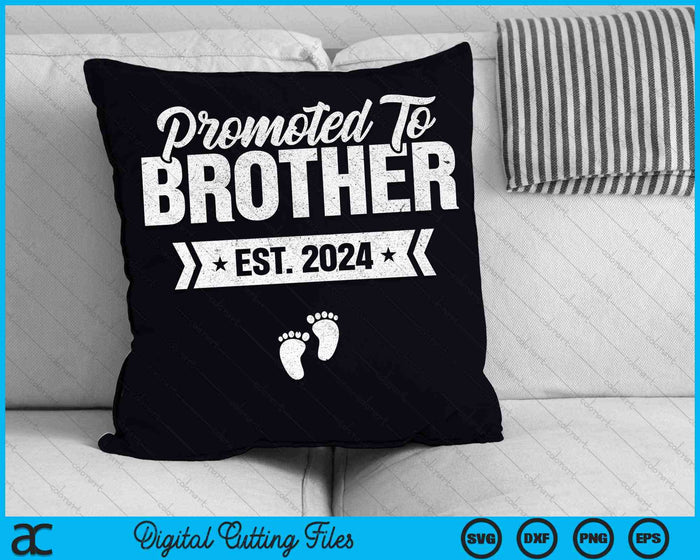 Promoted To Brother Est. 2024 New Brother SVG PNG Digital Cutting Files