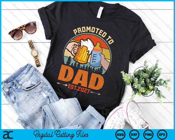 Promoted To Dad 2027 SVG PNG Digital Printable Files