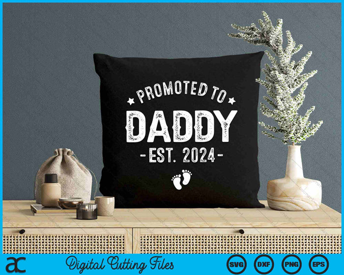 Promoted To Daddy 2024 Soon To Be First Time Father SVG PNG Digital Cutting Files