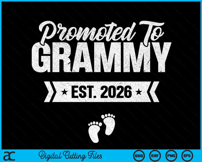 Promoted To Grammy Est. 2026 New Grammy SVG PNG Digital Cutting Files