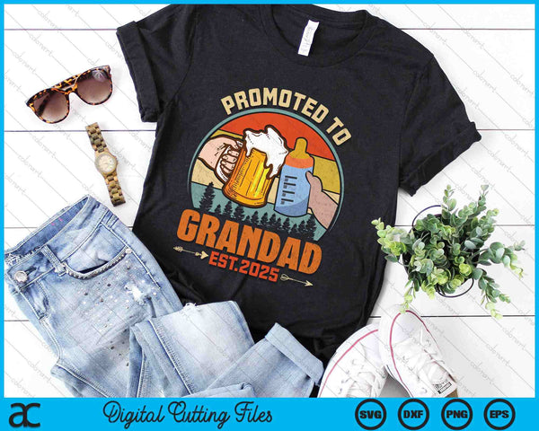 Promoted To Grandad 2025 SVG PNG Digital Printable Files