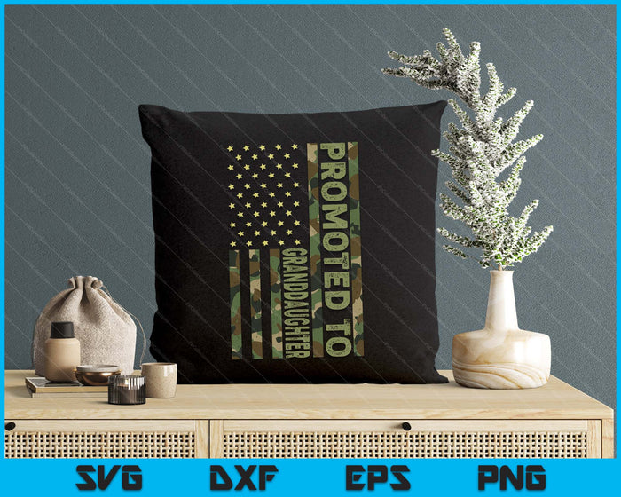 Promoted To Granddaughter Veteran SVG PNG Digital Printable Files