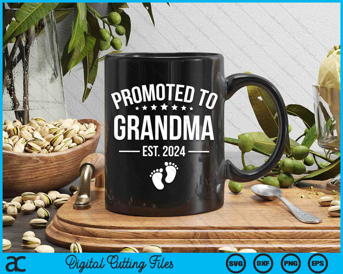 Promoted To Grandma 2024 Funny 1st Time Grandma SVG PNG Digital Cutting Files