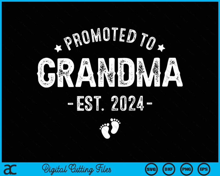 Gepromoveerd tot oma 2024 binnenkort de eerste keer grootmoeder SVG PNG digitale snijbestanden