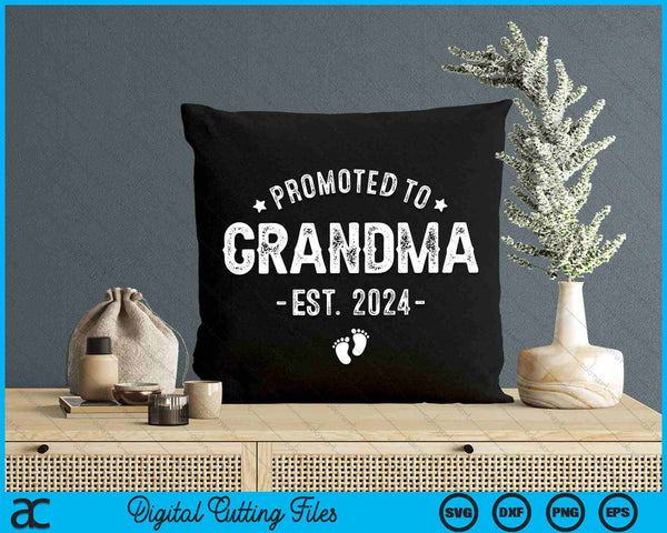 Promoted To Grandma 2024 Soon To Be First Time Grandmother SVG PNG Digital Cutting Files
