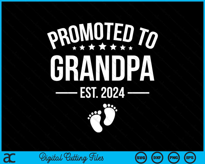 Promoted To Grandpa 2024 Funny 1st Time Grandpa SVG PNG Digital Cutting Files