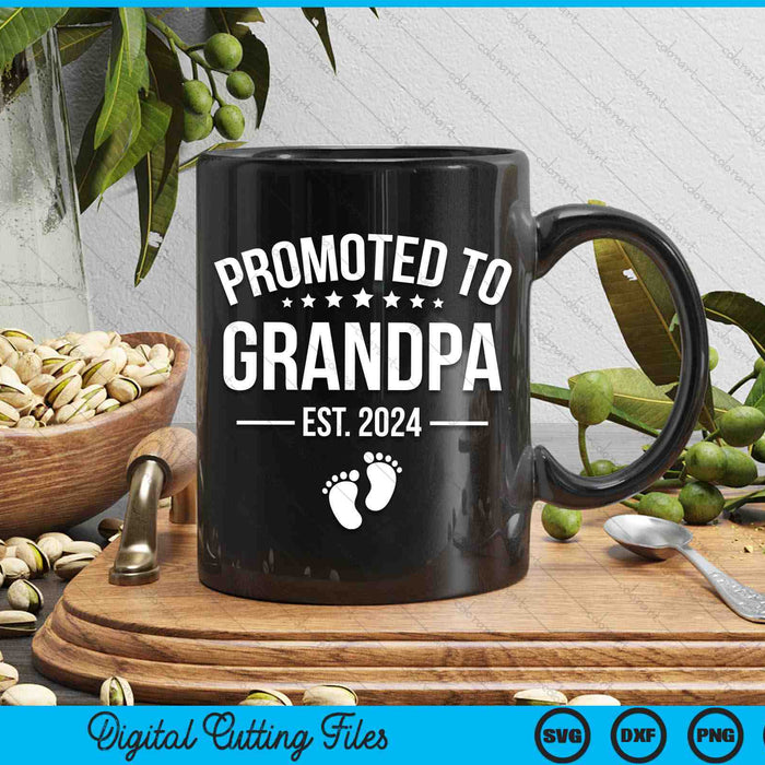 Promoted To Grandpa 2024 Funny 1st Time Grandpa SVG PNG Digital Cutting Files