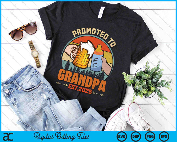 Promoted To Grandpa 2025 SVG PNG Digital Printable Files