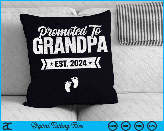 Promoted To Grandpa Est. 2024 New Grandpa SVG PNG Digital Cutting Files