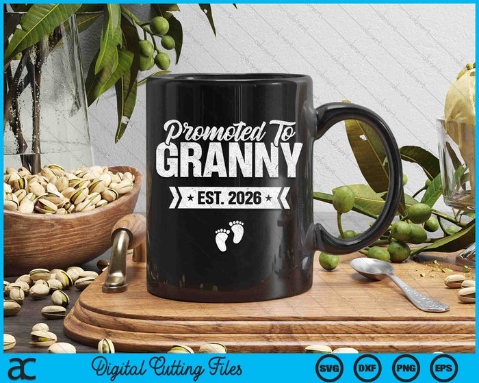 Promoted To Granny Est. 2026 New Granny SVG PNG Digital Cutting Files