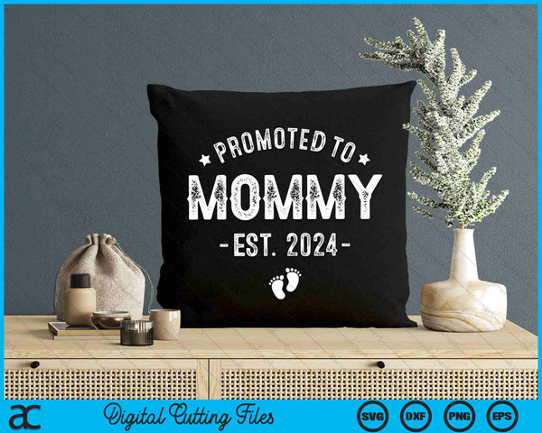 Promoted To Mommy 2024 Soon To Be First Time Mother SVG PNG Digital Cutting Files