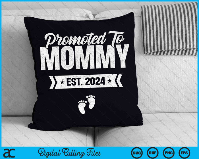 Promoted To Mommy Est. 2024 New Mommy SVG PNG Digital Cutting Files