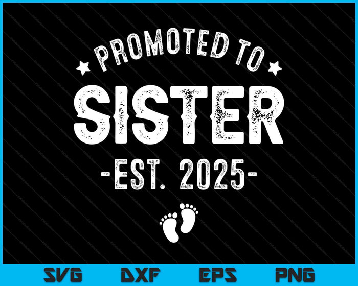 Promoted To Sister 2025 Soon To Be First Time Aunt SVG PNG Digital Printable Files