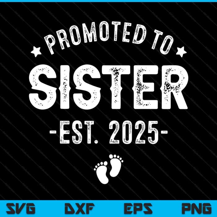 Promoted to sister 2025 soon to be first time aunt SVG cut file