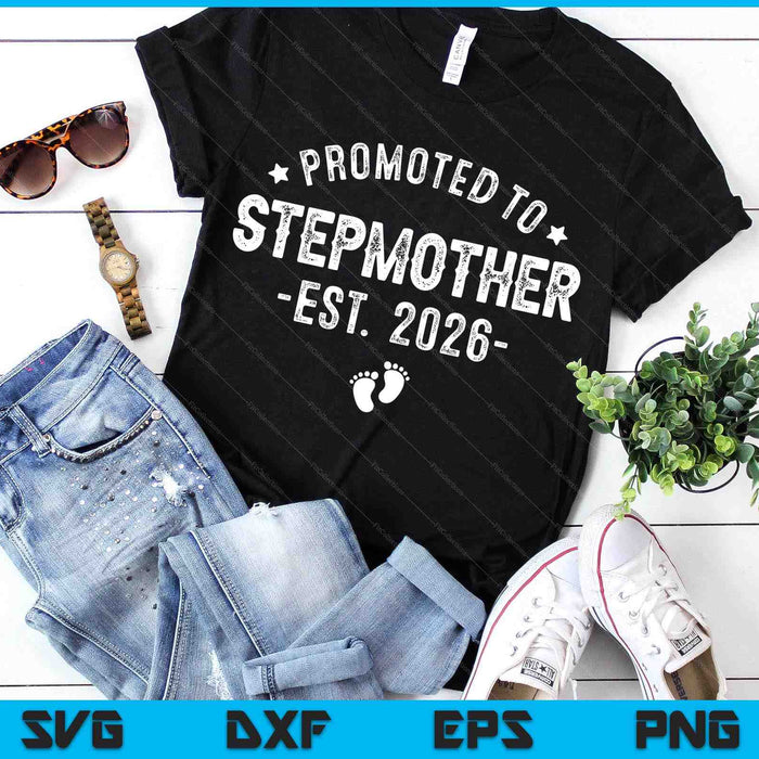 Promoted To Stepmother 2026 Soon To Be First Time Stepmother SVG PNG Digital Printable Files