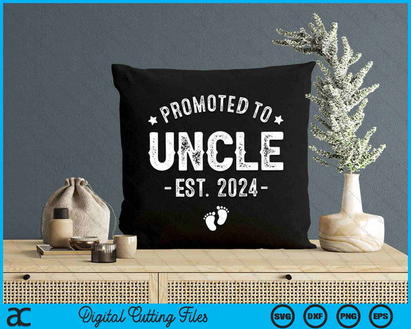 Promoted To Uncle 2024 Soon To Be First Time Father SVG PNG Digital Cutting Files