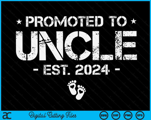 Promoted To Uncle 2024 Soon To Be Uncle SVG PNG Digital Cutting Files