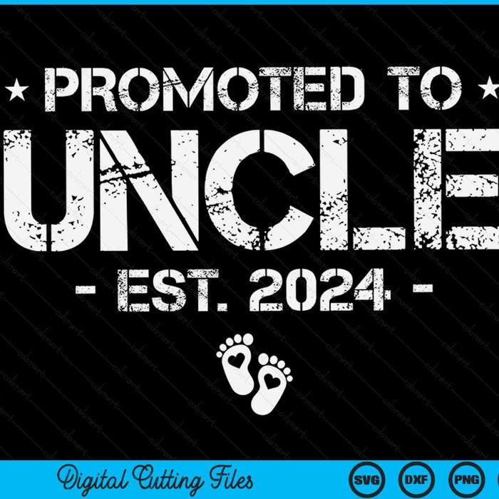 Promoted To Uncle 2024 Soon To Be Uncle SVG PNG Digital Cutting Files
