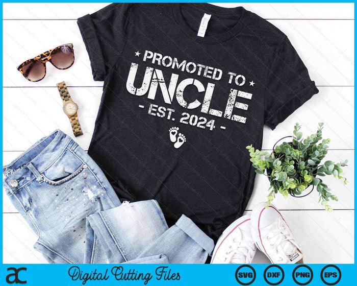 Promoted To Uncle 2024 Soon To Be Uncle SVG PNG Digital Cutting Files