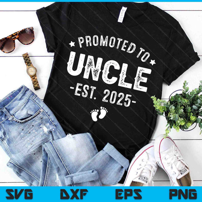 Promoted To Uncle 2025 Soon To Be First Time Uncle SVG PNG Digital Printable Files