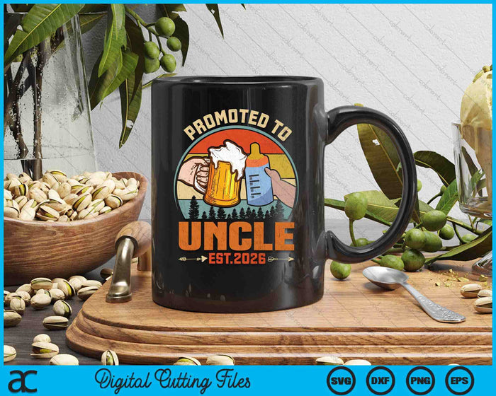 Promoted To Uncle 2026 SVG PNG Digital Printable Files