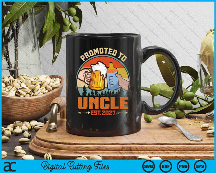 Promoted To Uncle 2027 SVG PNG Digital Printable Files