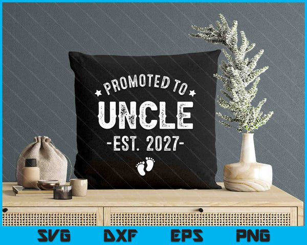 Promoted To Uncle 2027 Soon To Be First Time Uncle SVG PNG Digital Cutting Files