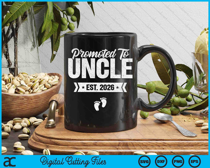 Promoted To Uncle Est. 2026 New Uncle SVG PNG Digital Cutting Files