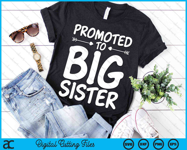 Gepromoveerd tot Big Sister Kids Big Sister SVG PNG digitale snijbestanden