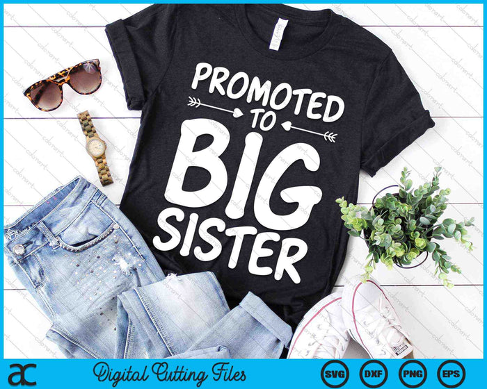 Promoted to Big Sister Kids Big Sister SVG PNG Digital Cutting Files