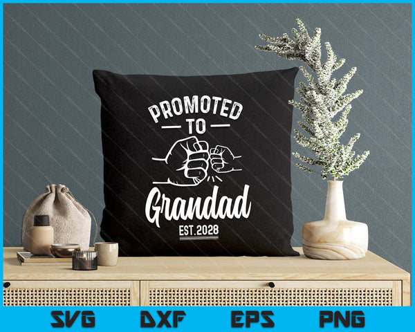Promoted to Grandad 2028 Present For First Time New Grandad SVG PNG Digital Printable Files