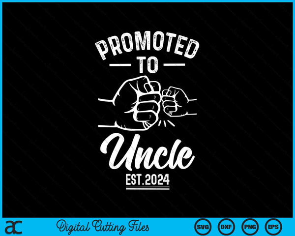 Promoted to Uncle 2024 Present For First Time New Uncle SVG PNG Digital Cutting Files