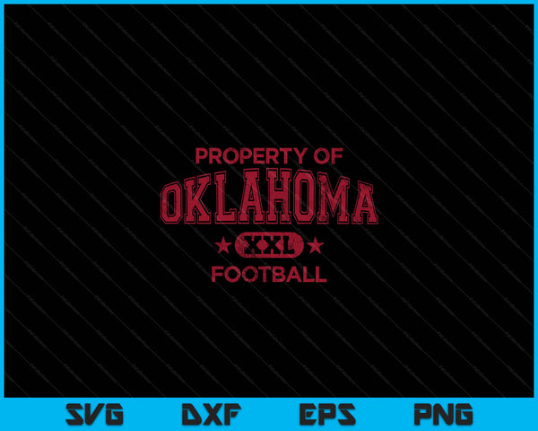 Property Of Oklahoma Football XXL SVG PNG Digital Cutting Files