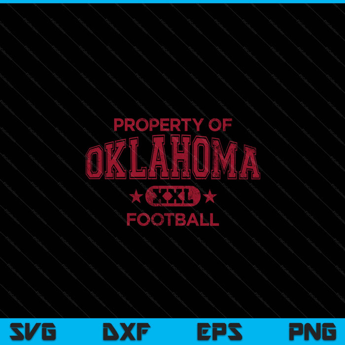 Property Of Oklahoma Football XXL SVG PNG Digital Cutting Files