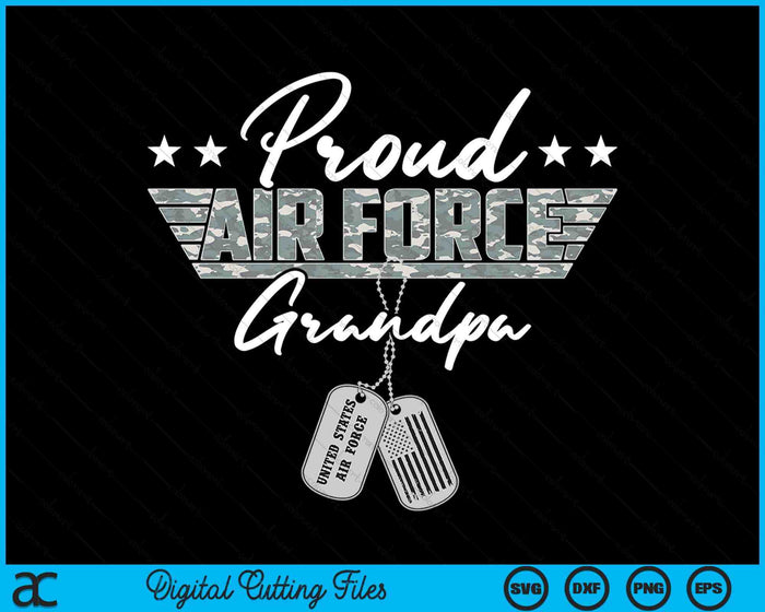 Proud Air Force Grandpa Military US Air Force SVG PNG Digital Printable Files