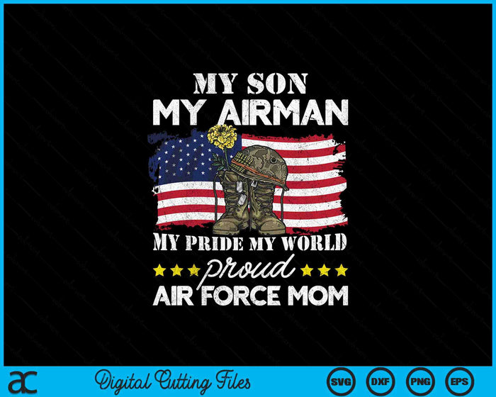Proud Air Force Mom Air Force Graduation Military SVG PNG Digital Printable Files