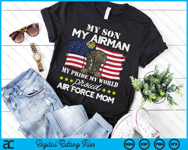 Proud Air Force Mom Air Force Graduation Military SVG PNG Digital Printable Files