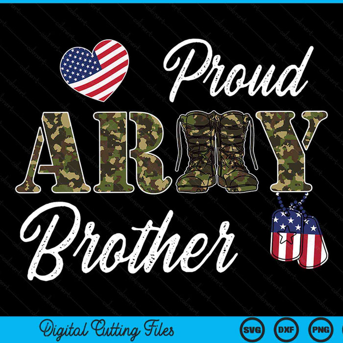 Proud army brother military pride SVG cut file
