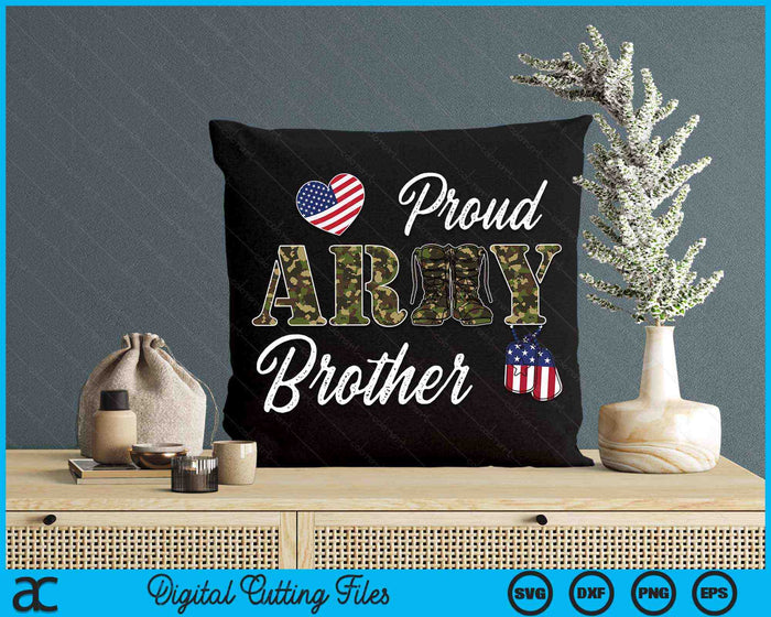 Proud Army Brother Military Pride SVG PNG Digital Cutting Files